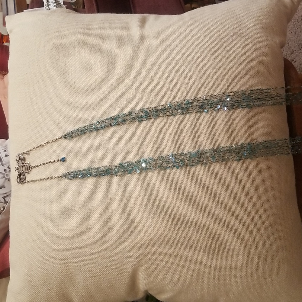Bee broach with beaded tassles